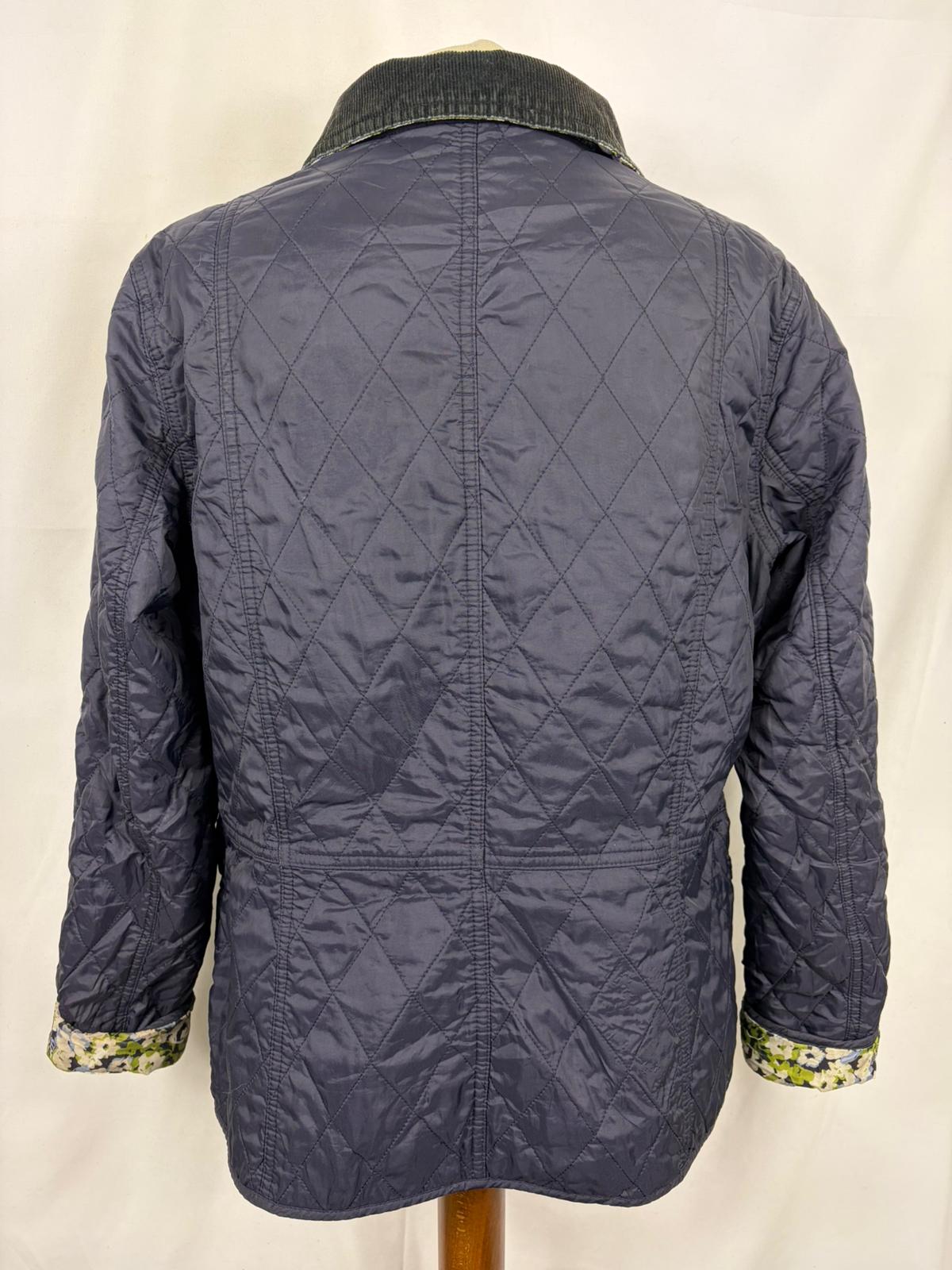 Giacca a vento Barbour Donna blu Uk14 Quilted Navy printed Lidds lady jacket size Medium - Shop In London