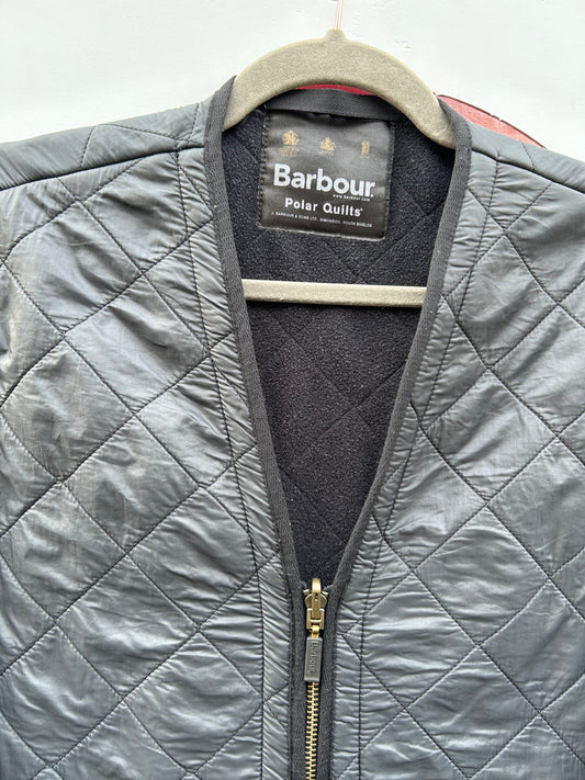 Gilet Barbour Polarquilt con pile nero XL black Polarquilt Waistcoat zip in liner XL