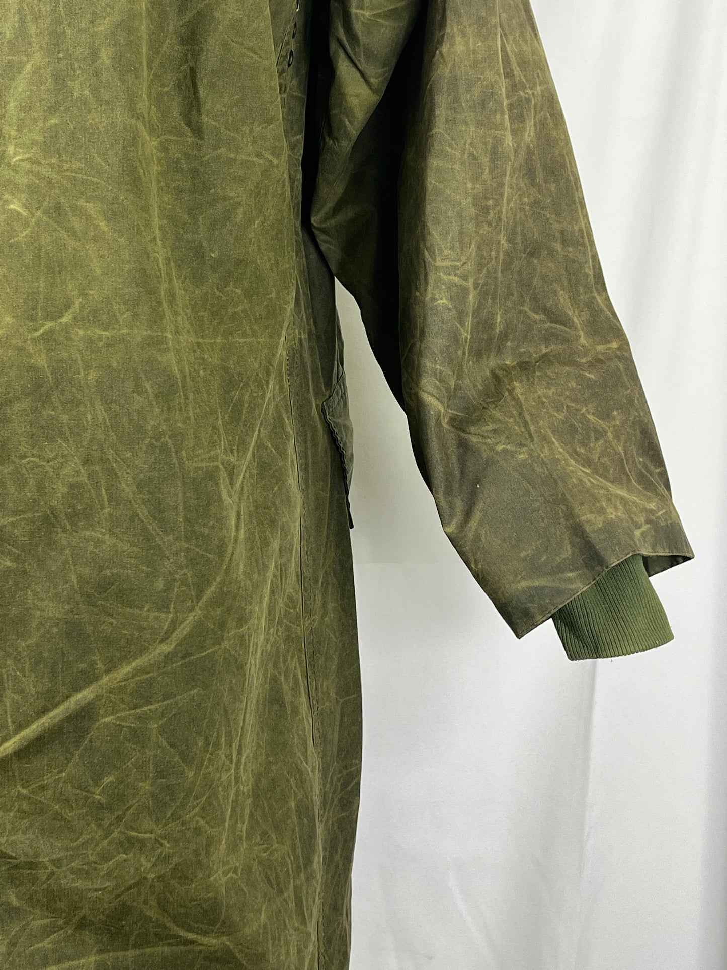 RARO Barbour Burghley Vintage verde 46/48 Unisex  Vintage wax green Burghley coat M