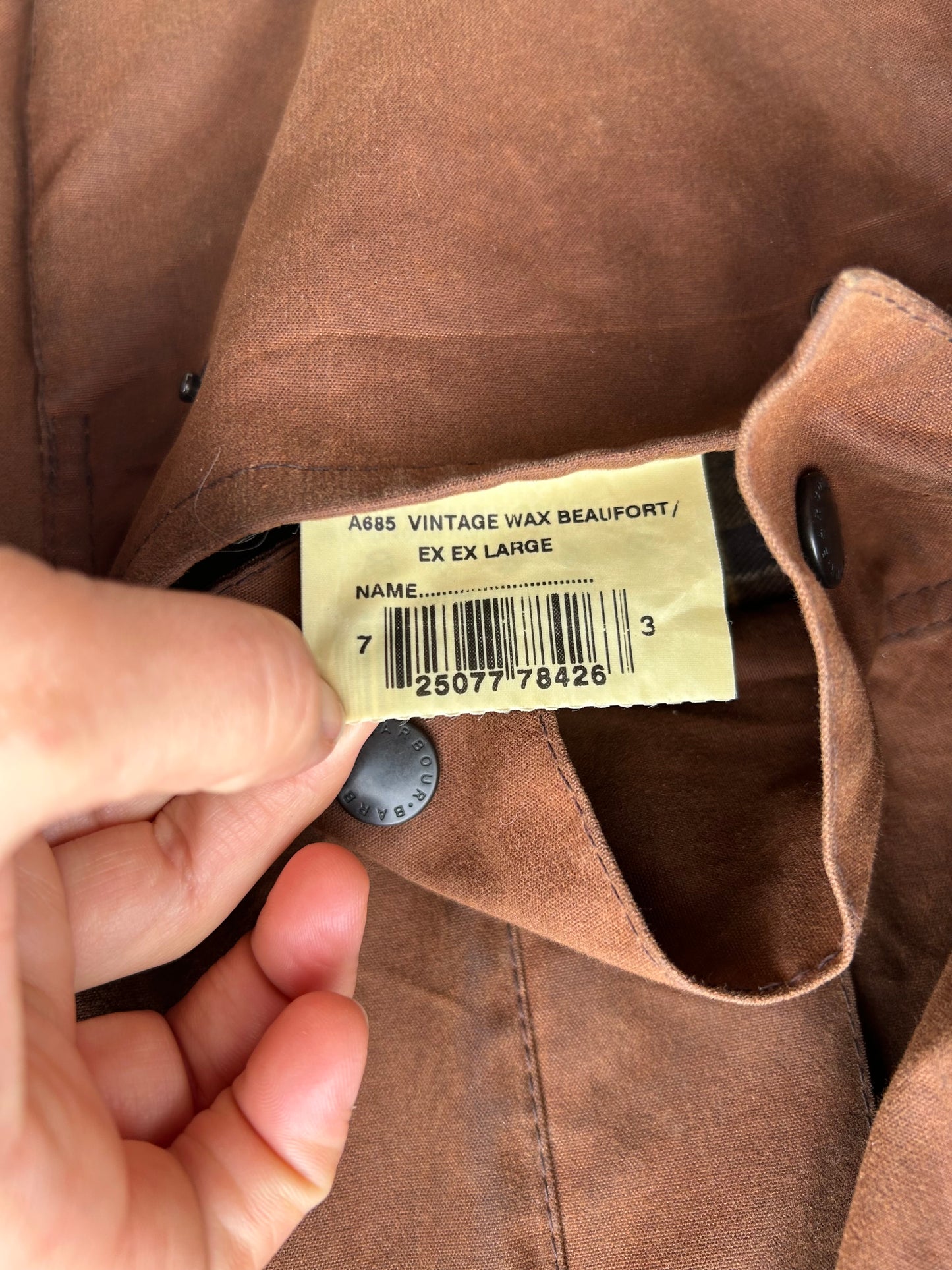 Barbour Giacca Beaufort vintage marrone XXL Man Vintage Wax Beaufort Brown XXL