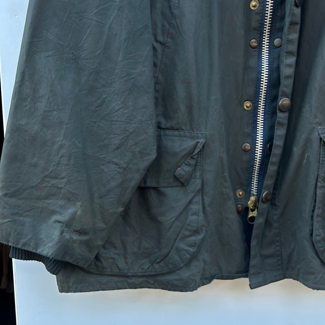 Barbour Giacca Bedale Blu Vintage C52/132 CM XXXL Navy Waxed Bedale Jacket