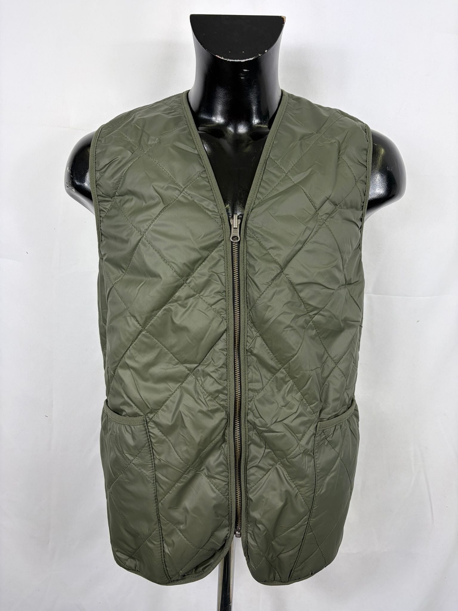 Gilet Imbottitura nuova Verde con zip compatibile per Barbour - Shop In London