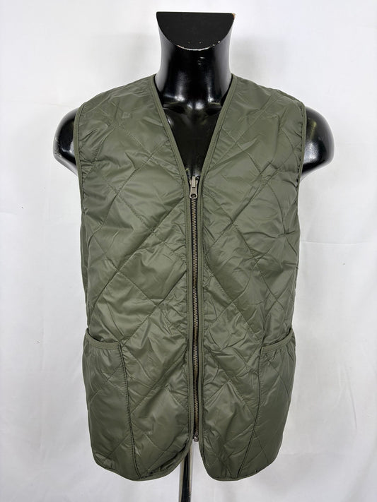 Gilet Imbottitura nuova Verde con zip compatibile per Barbour