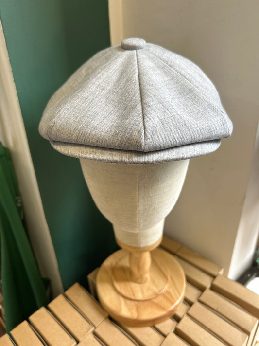 Coppola a otto spicchi in cotone grigio chiaro taglia unica -Eight Panel cap light grey one size - Shop In London