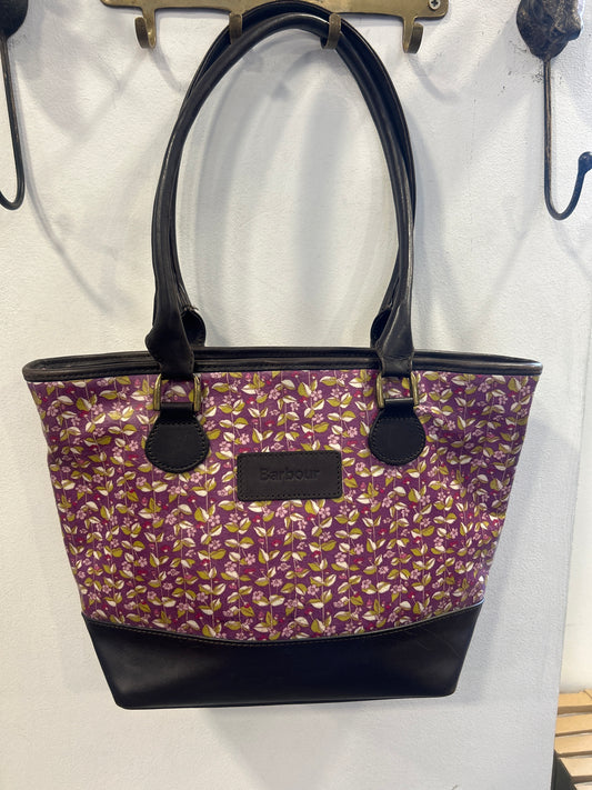 Borsa Barbour da donna tela e pelle fantasia liberty - Shop In London