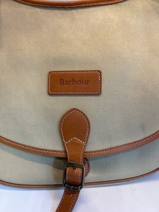 Borsa Barbour a tracolla beige con inserti in pelle