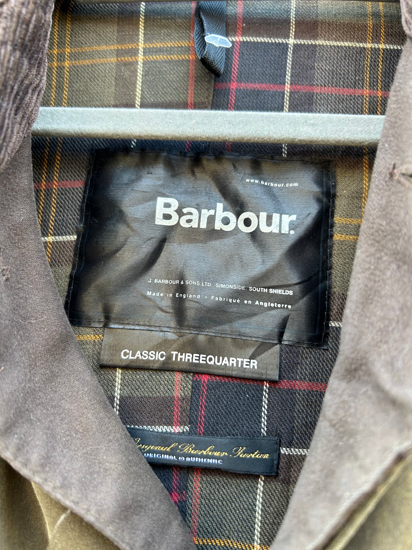 Barbour Cappotto Uomo Vintage cerato Original 3/4 coat waxed Size Small