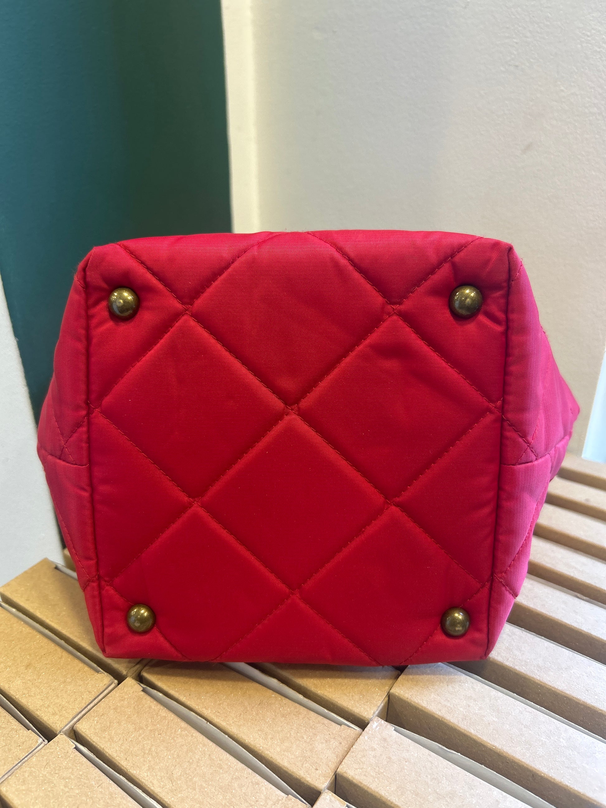 Borsa piccola Barbour rossa impermeabile Lady Bag - Shop In London