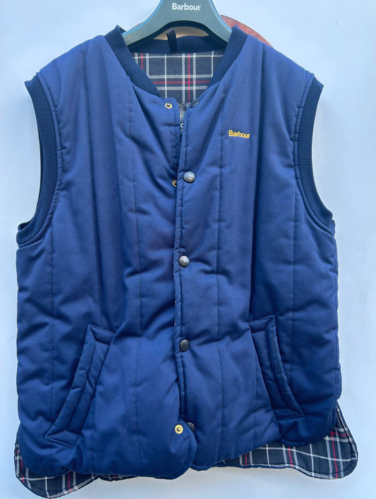 Gilet Barbour Trekker blu Medium - Navy man vintage vest Trekker size M