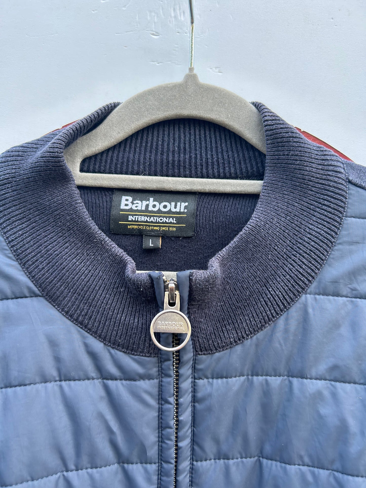 Barbour Maglia giacca Uomo blu Large Man navy Quilt Jacket Size L