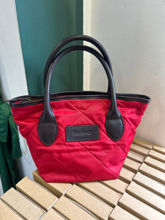 Borsa piccola Barbour rossa impermeabile Lady Bag