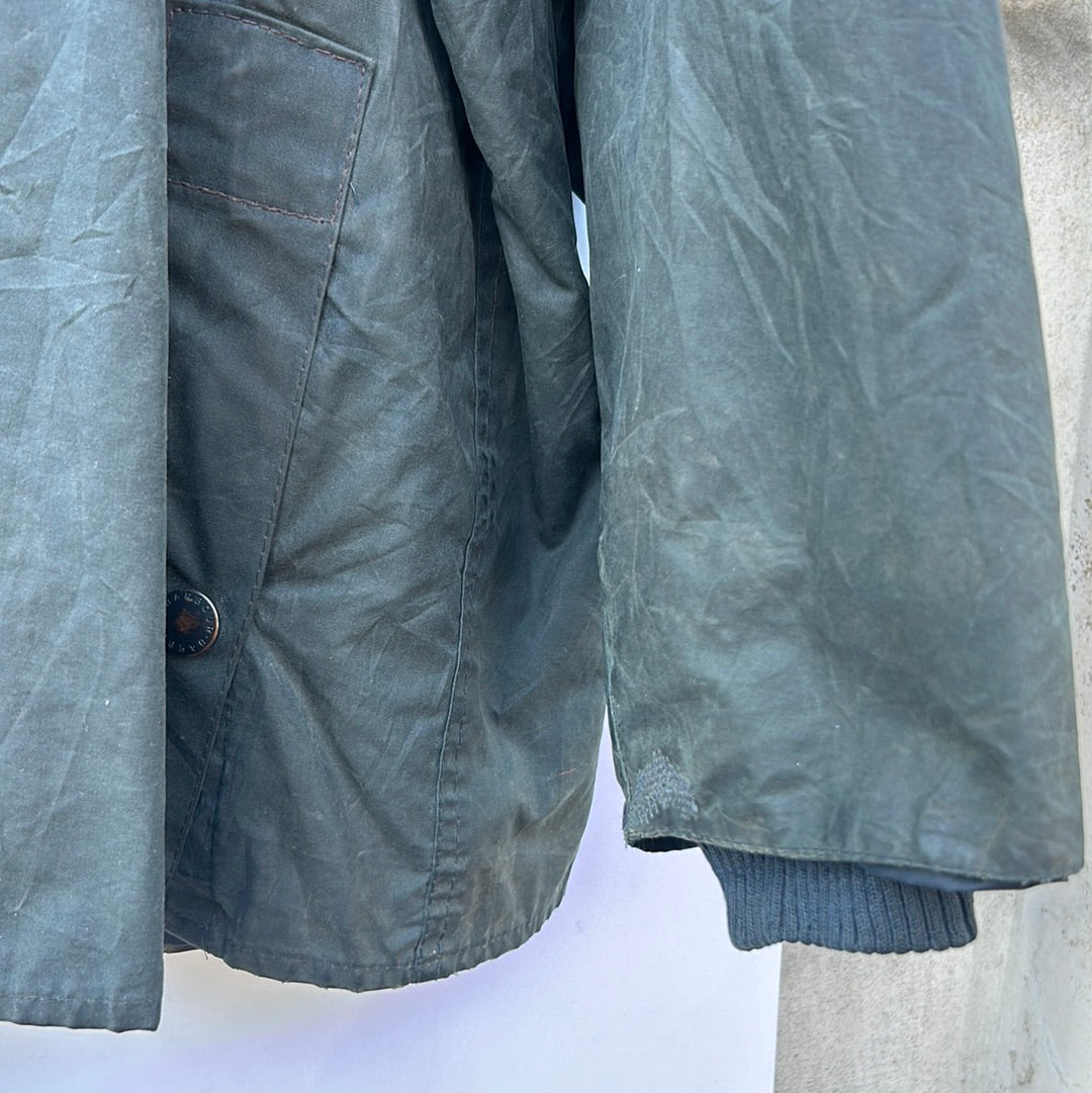 Barbour Giacca Bedale Blu Vintage C52/132 CM XXXL Navy Waxed Bedale Jacket