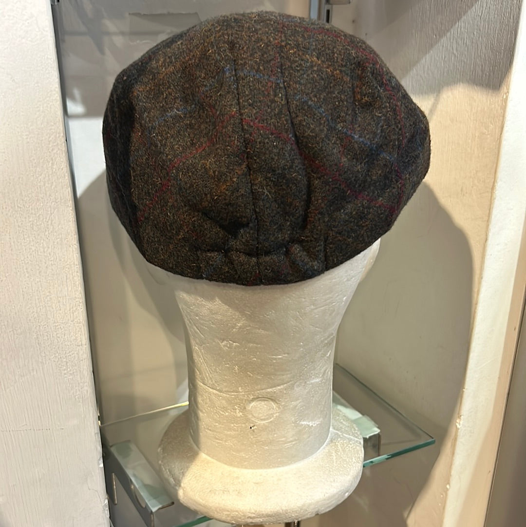 Coppola nuova inglese verde scuro a fantasia in lana - English New Flat Cap