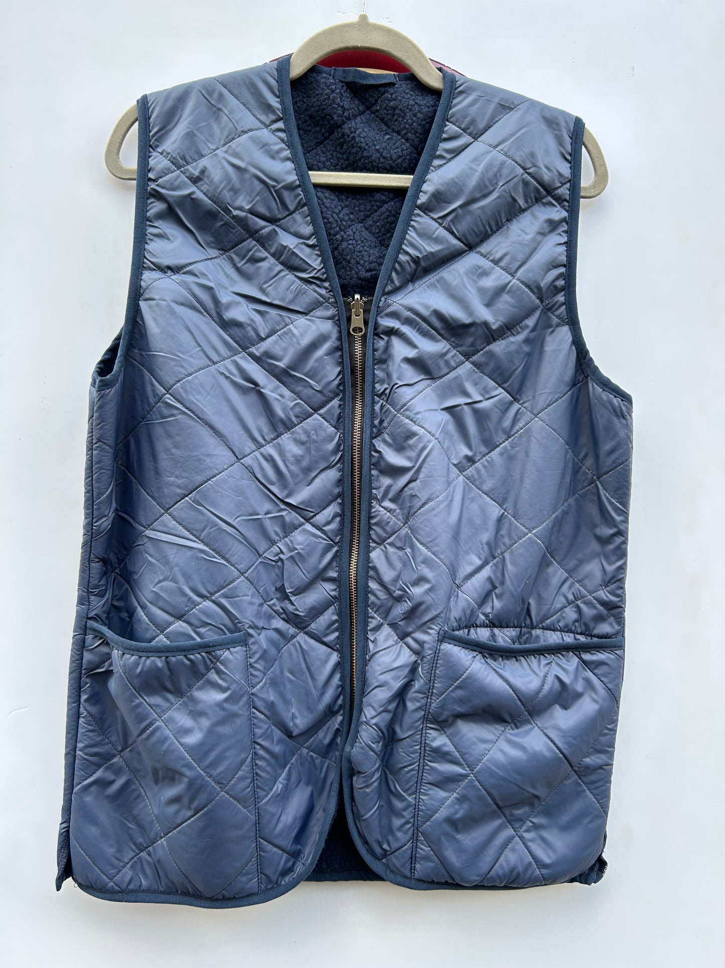 Gilet nuovo Blu con zip per Barbour