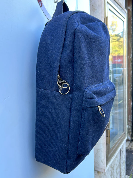 Zaino Barbour in lana blu notte - Barbour wool Backpack