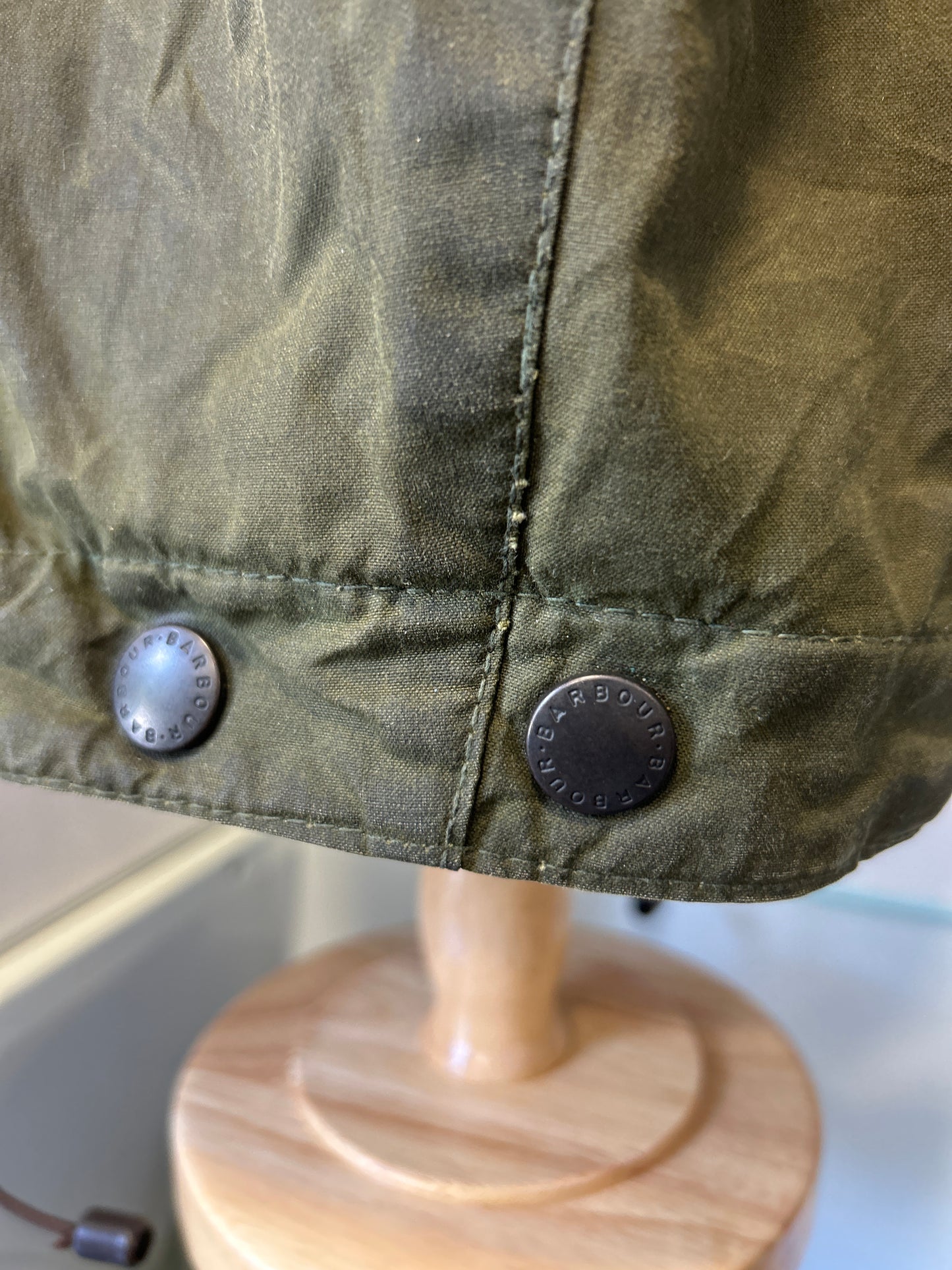 RARO Cappuccio Barbour vintage verde per Northumbria cerato Taglia Unica -Rare Northumbria Hood A411 - Shop In London