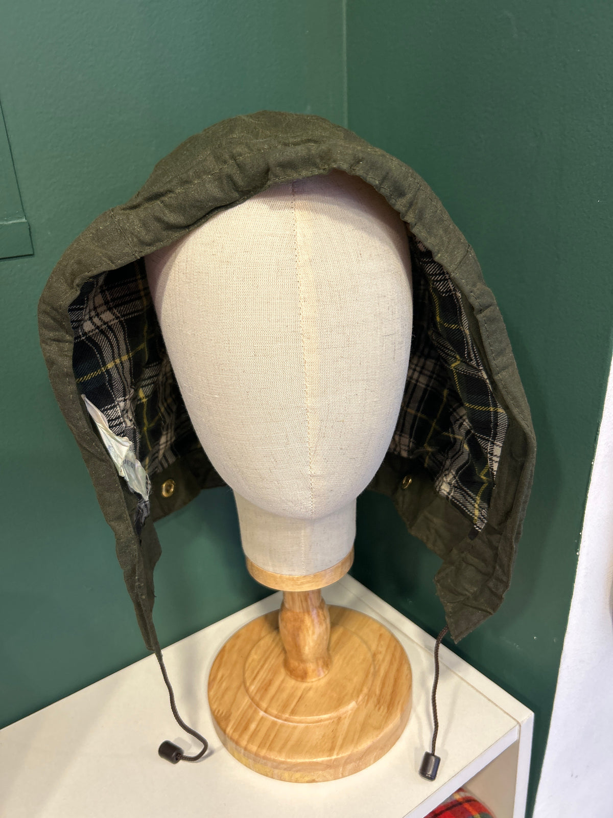 Cappuccio Barbour verde vintage - Vintage Green Barbour Hood