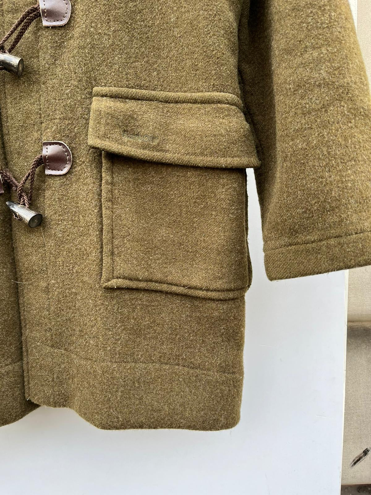 Cappotto Barbour Montgomery Lana Donna verde Medium - Classic green Wool Duffle Coat