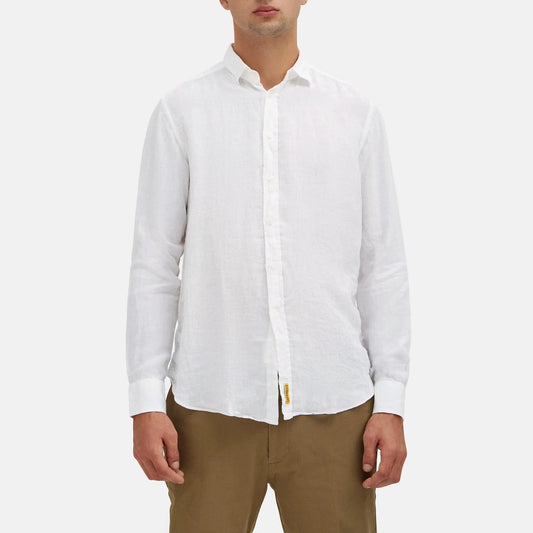 Camicia bianca in lino modello Bradford slim fit by B.D. BAGGIES