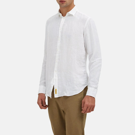 Camicia bianca in lino modello Bradford slim fit by B.D. BAGGIES