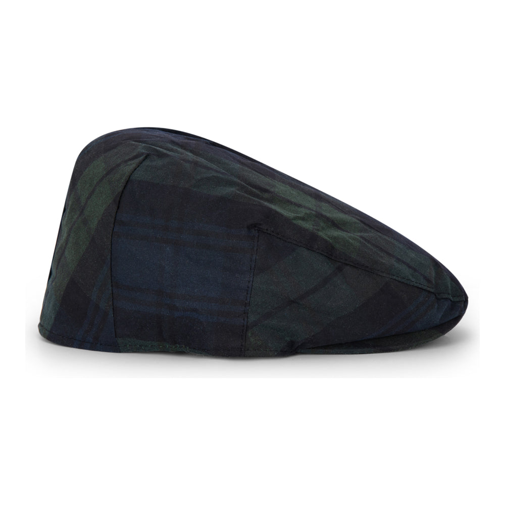 Coppola cerata nuova inglese fantasia Black Watch - New Black Watch waxed flat cap