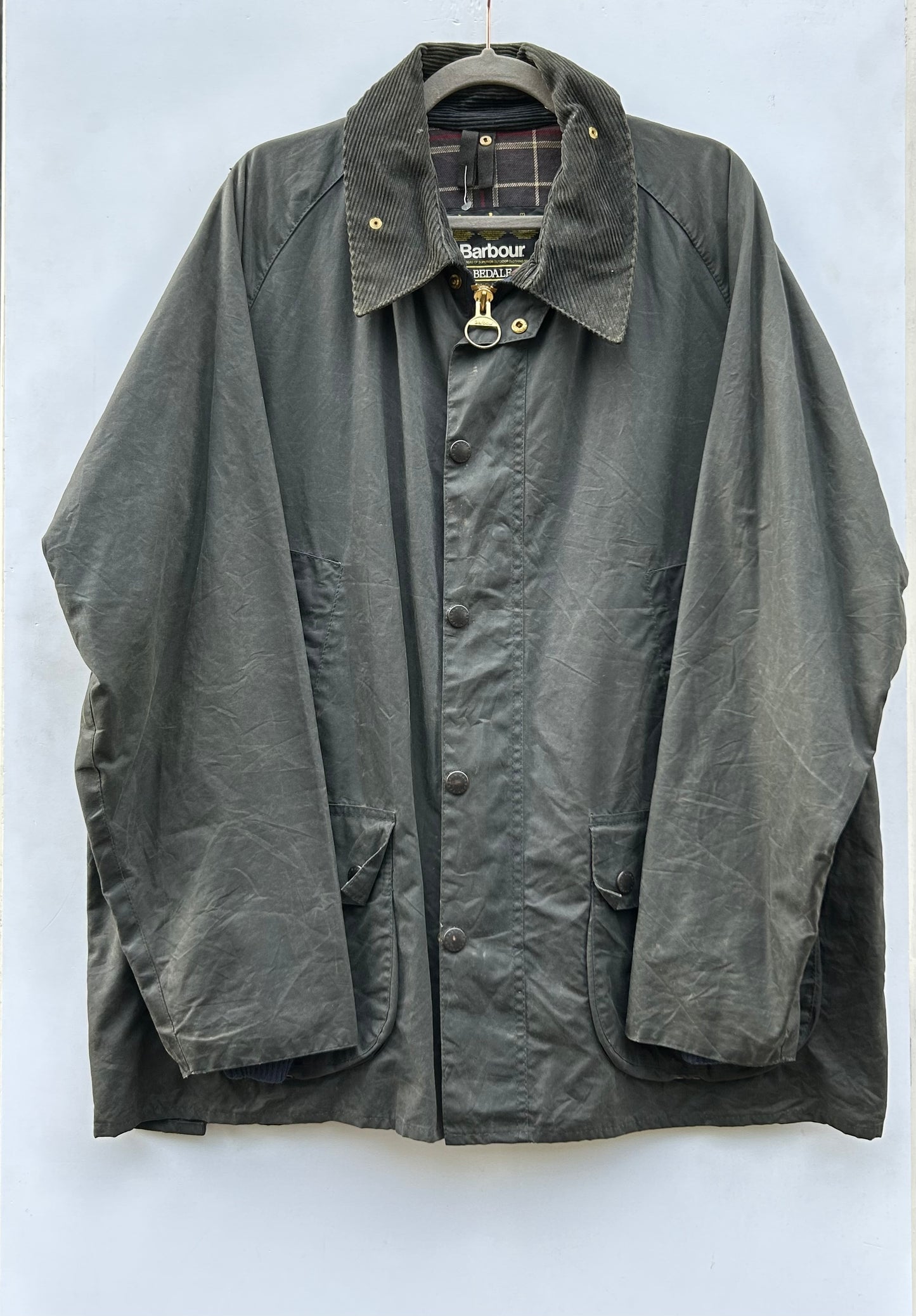 Barbour Bedale Uomo Vintage Blu C48/122cm Man Bedale waxed Navy jacket Size XL