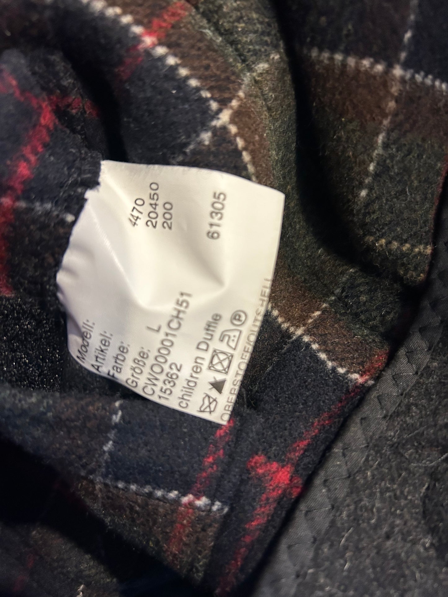 Cappotto Barbour Montgomery Bambino Grigio 10-11 anni - Classic Children Charcoal Duffle Coat Size L