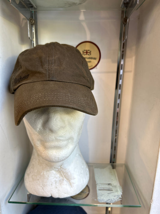 Cappello da baseball Barbour verde oliva  in cotone cerato taglia unica - Wax Olive baseball Cap One size