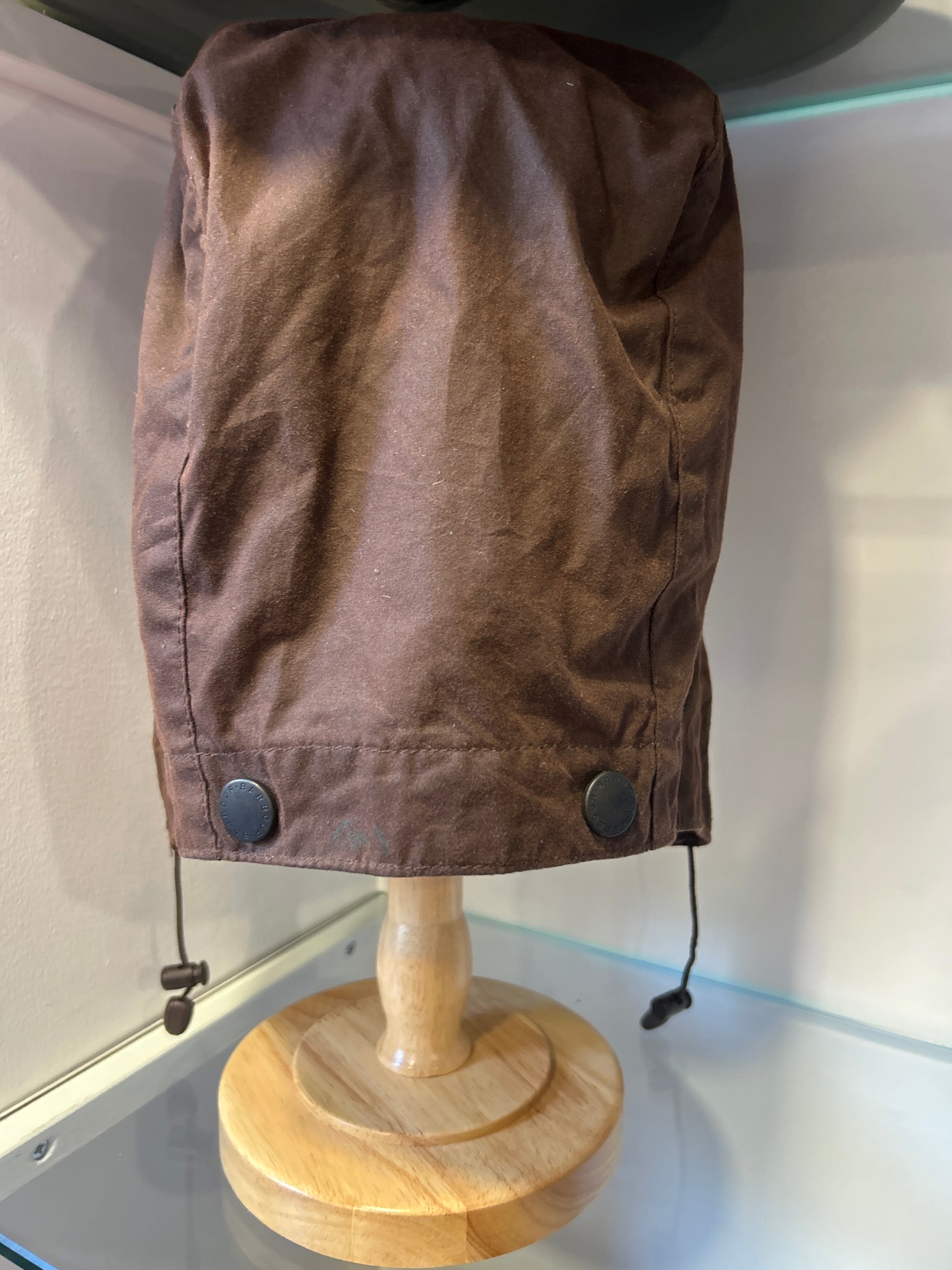 Cappuccio Barbour marrone recente A381- Brown Waxed hood One size - Shop In London
