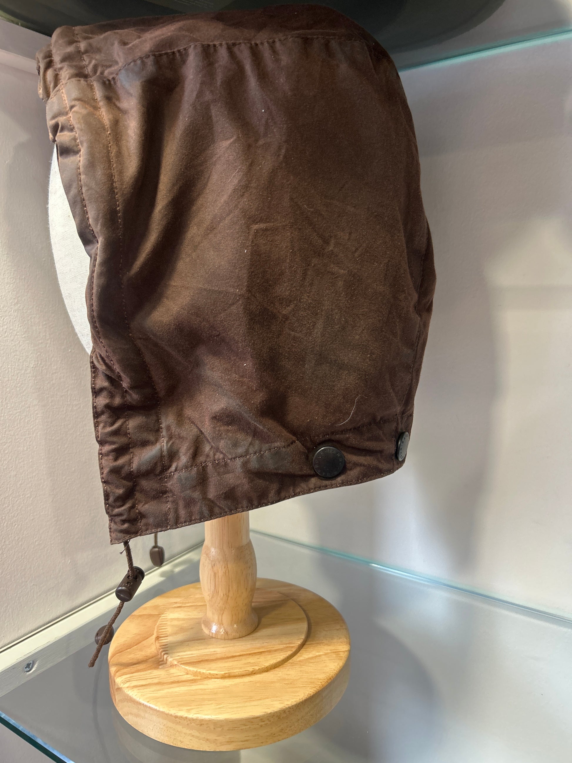 Cappuccio Barbour marrone recente -Brown Waxed hood One size - Shop In London