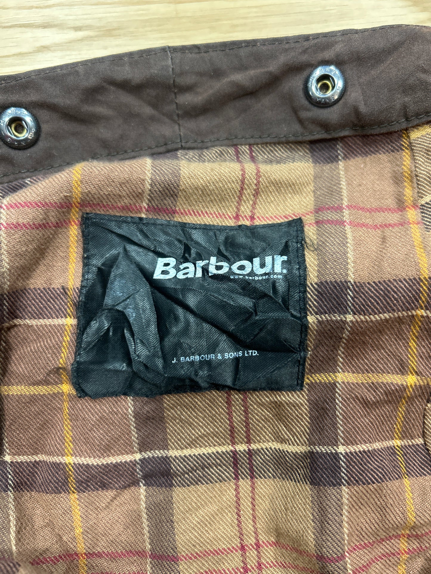 Cappuccio Barbour marrone recente -Brown Waxed hood One size - Shop In London