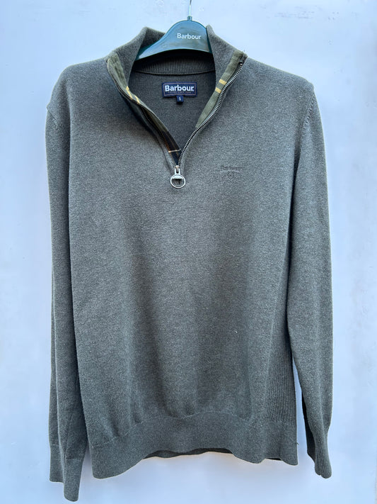 Maglione Barbour grigio in cotone Small