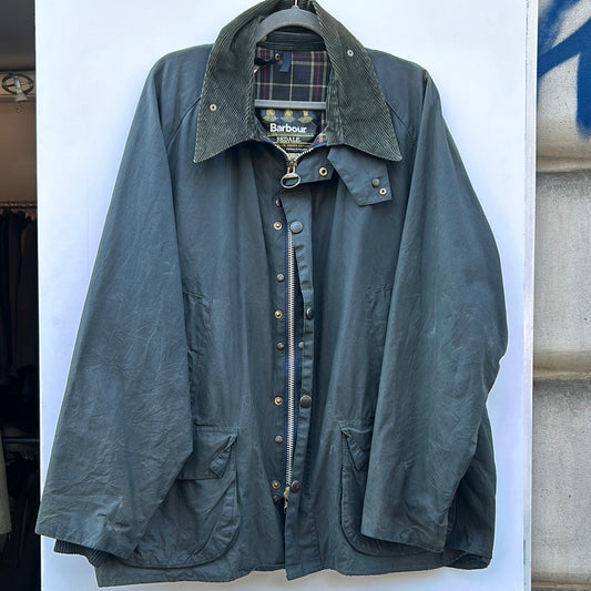 Barbour Giacca Bedale Blu Vintage C52/132 CM XXXL Navy Waxed Bedale Jacket