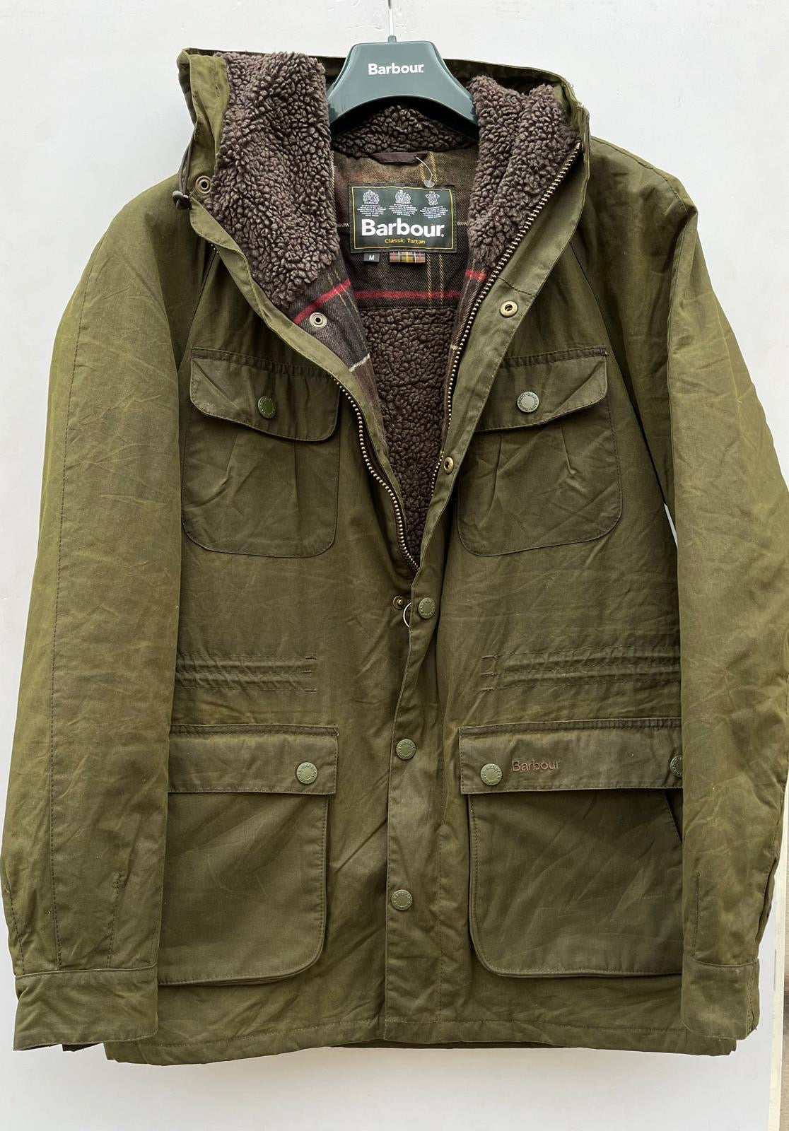 Barbour Giacca verde Uomo Brindle wax jacket Medium Green wax Jacket Size M