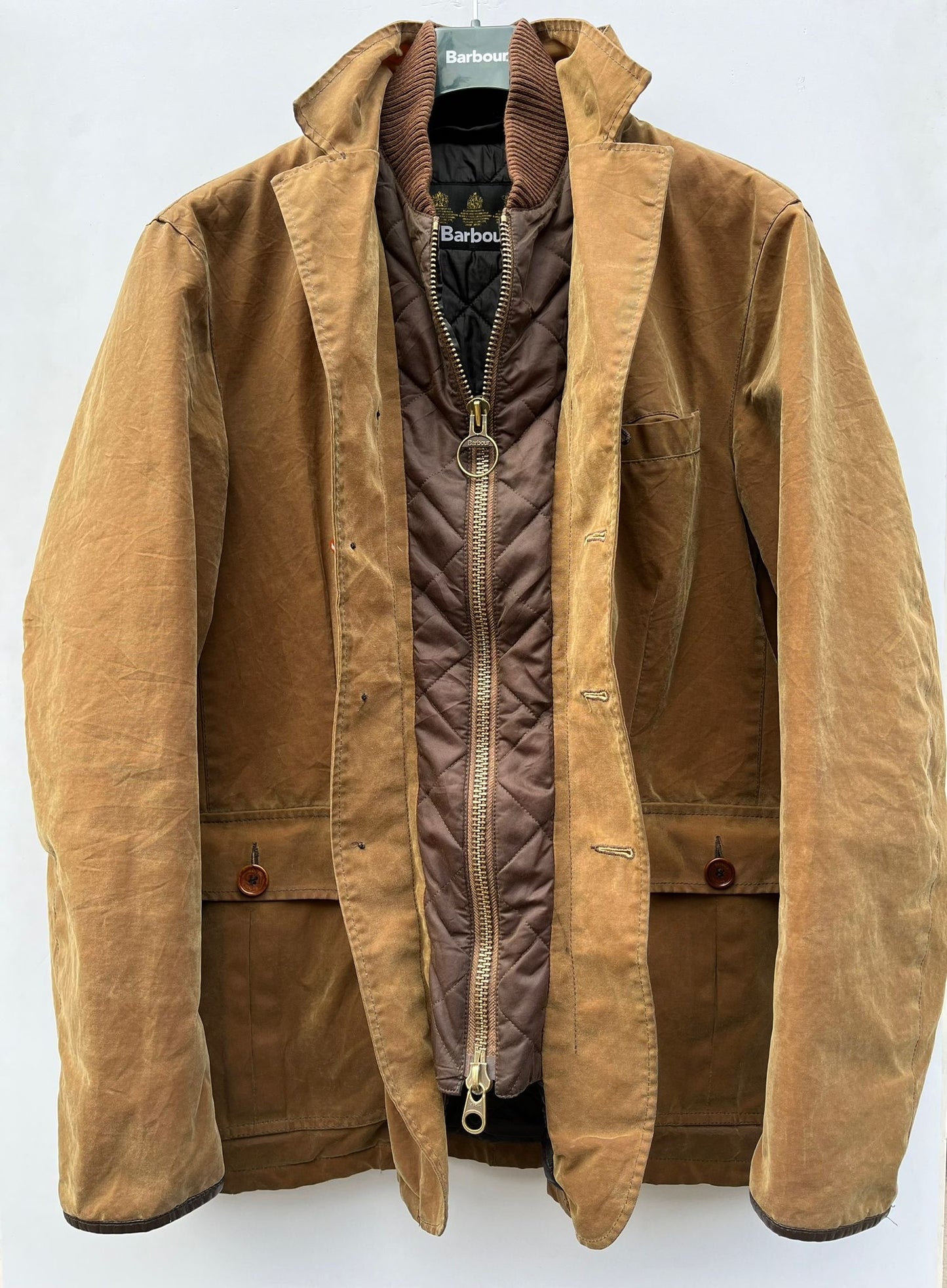Giacca Barbour Uomo beige blazer XL - Beige waxed Lumley riding blazer Jacket Size XL