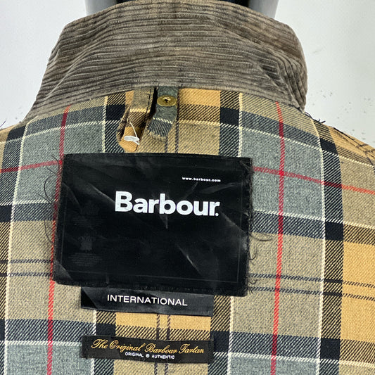 RARO Barbour International nero uomo Large C42/107cm - Black Wax International Jacket C42 Size L