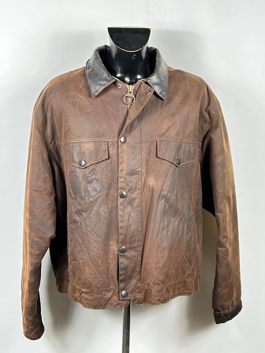 Giacca Barbour Corta Marrone cerata XXLarge Man Drover Brown Jacket size XXL