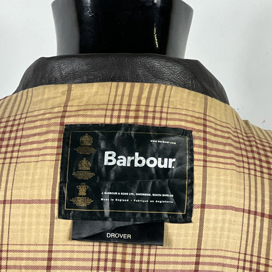 Giacca Barbour Corta Marrone cerata XXLarge Man Drover Brown Jacket size XXL