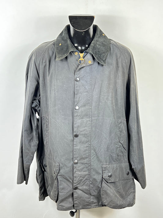 Barbour Giacca Beaufort vintage blu C50/127cm Navy Wax Beaufort jacket XXL