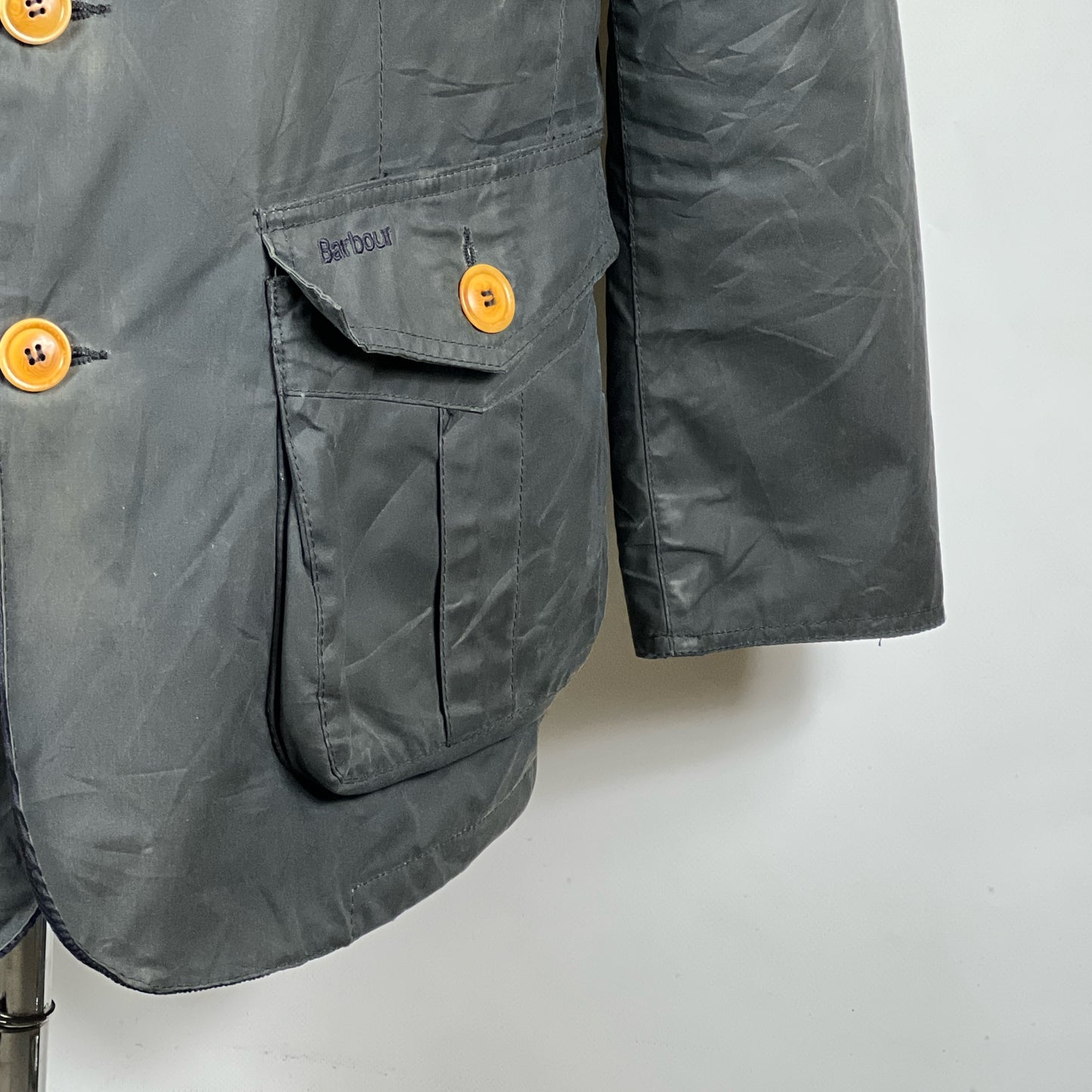 Giacca Barbour da uomo blu recente Kempt XL - Navy Wax man Jacket Size XL