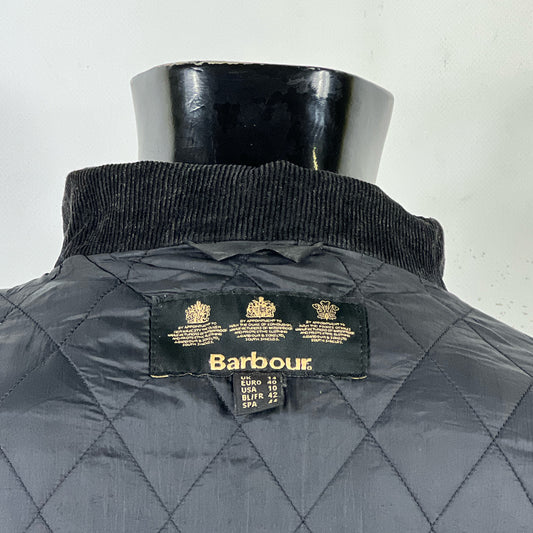 Giacca Barbour Donna nera imbottita UK14 -Lady Black jacket size UK14 tg. 42/44