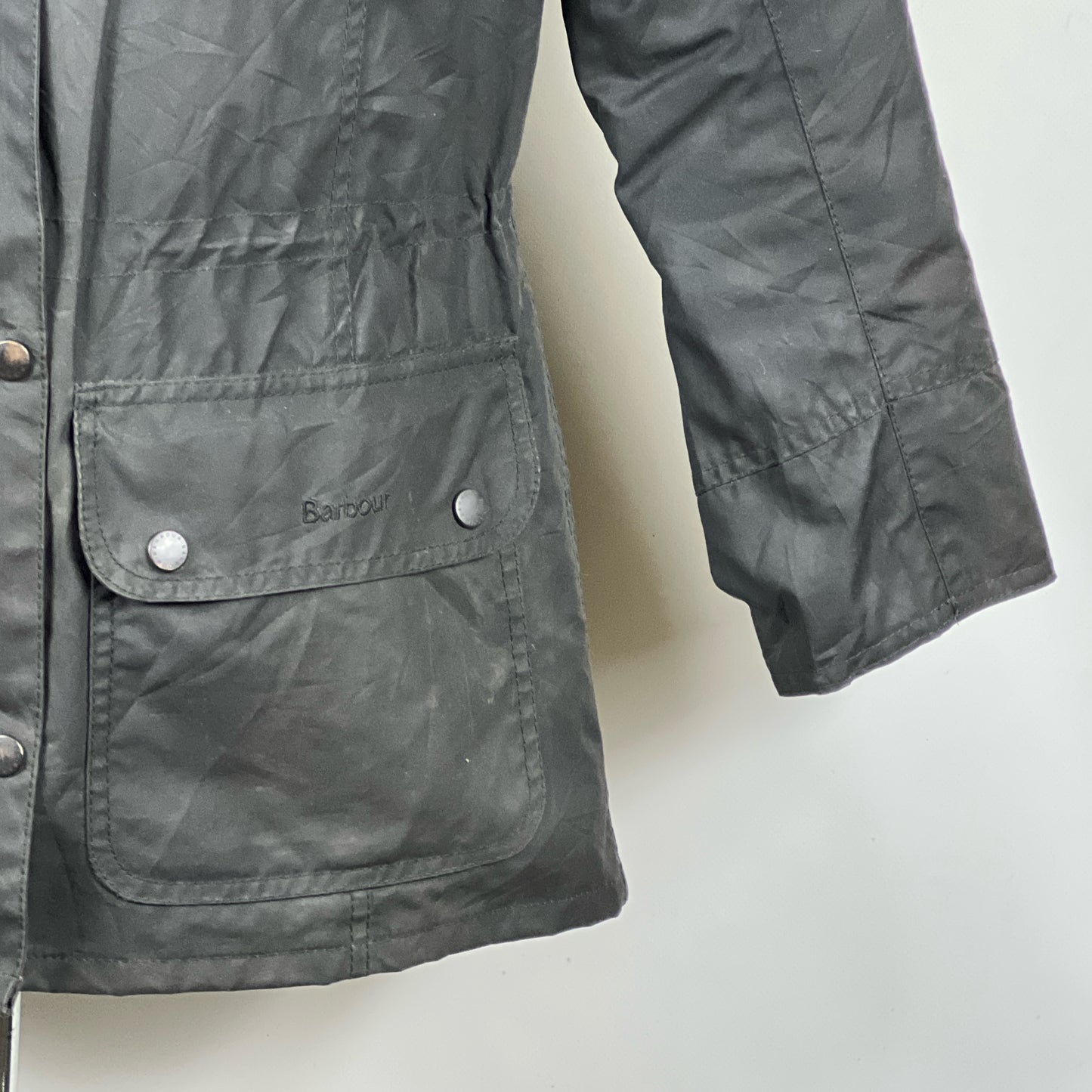 Giacca Barbour nera da donna UK14 tg. 42 ita -Black wax jacket size UK14 Medium