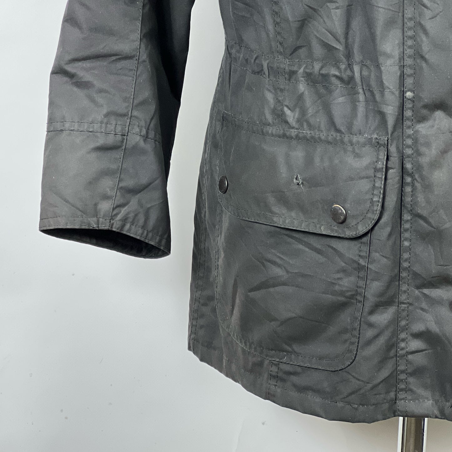 Giacca Barbour nera da donna UK14 tg. 42 ita -Black wax jacket size UK14 Medium
