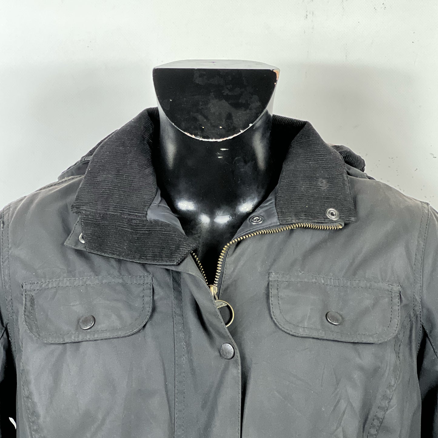 Giacca Barbour nera da donna UK14 tg. 42 ita -Black wax jacket size UK14 Medium