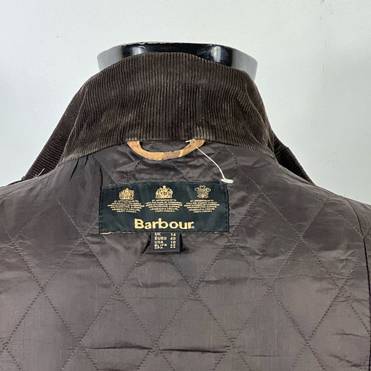 Barbour Giacca marrone Cerata Tg. 44 Lady Brown Wax Jacket uk14 Medium