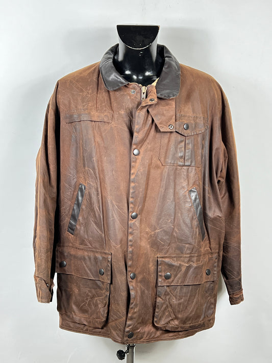 Barbour Giacca Uomo Bushman Marrone XLarge- Man Wax Brown Jacket Size XLarge