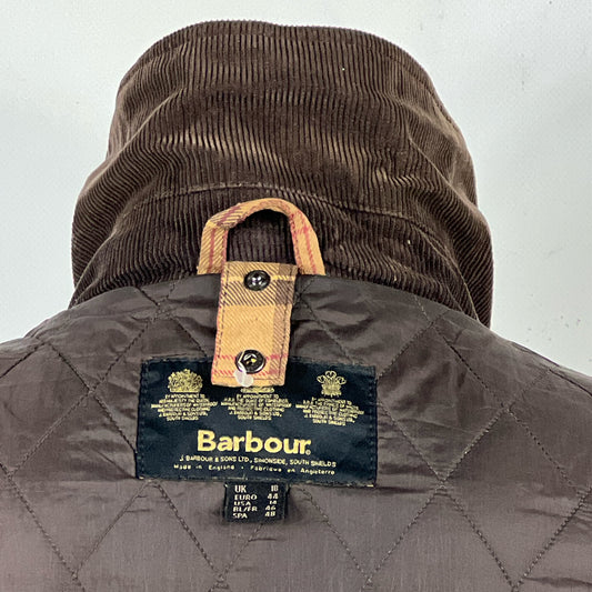 Giacca Barbour Belsay Unisex marrone Uk18  tg. 48 ita Brown Waxed Unisex Coat size UK18