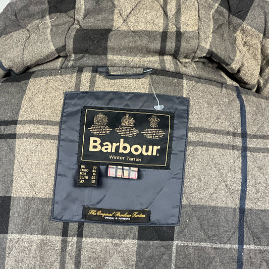 Barbour Giacca blu con cappuccio UNISEX Tg. 48/50 Lady Navy Wax Jacket with hood size uk20