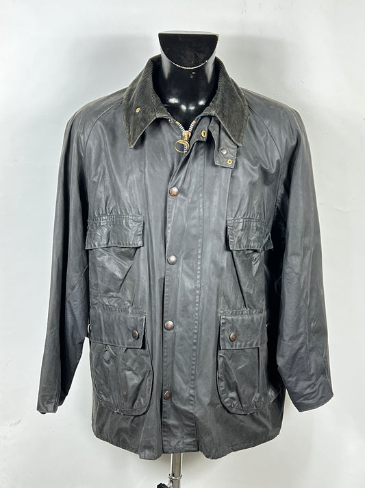 Barbour Giacca Bedale Uomo Vintage Blu C46/117cm Bedale waxed jacket Size XL