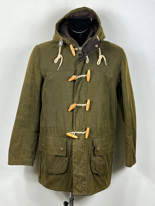 Parka Barbour verde con cappuccio Kirkham Small-Man Green Parka Jacket size S